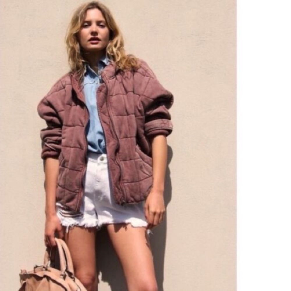 Free People Quilted Dolman Jacket